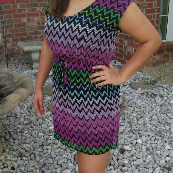 Colorful summer short dress