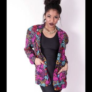 Printed blazer