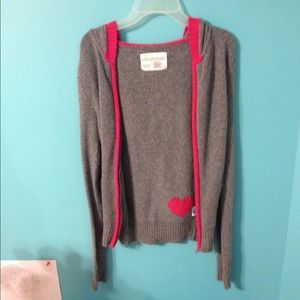 Gray Zip-Up Sweater