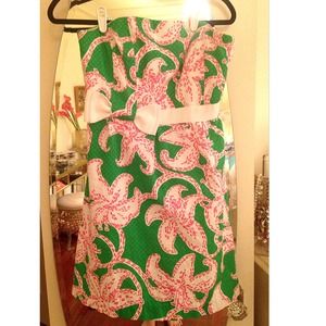 Lilly Pulitzer Strapless Bow Dress 8