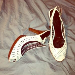 White Guess sandals