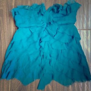 Bebe ruffle strapless top