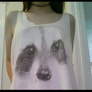 Urban outfitters racoon face tank top
