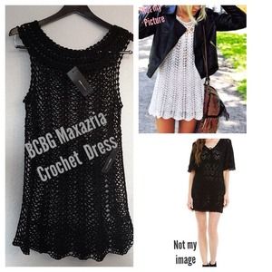 🆕💓BCBGMaxazria  crochet black dress💓