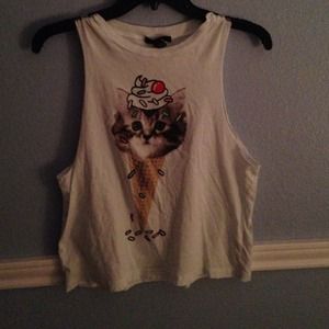 Forever 21 cat muscle tee