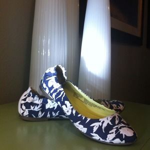 Navy & White ballet flats