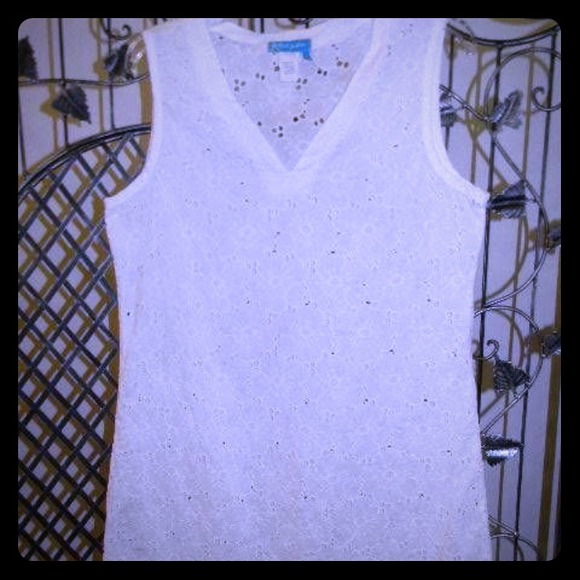White eyelet dress beautiful!