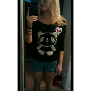 Black bear sketch sweater