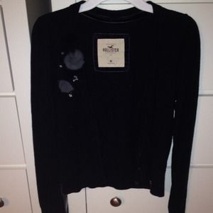 hollister button down sweater, navy