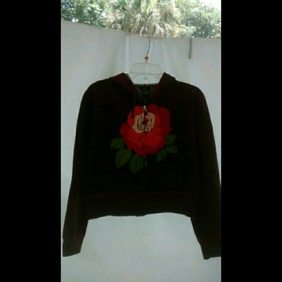 Brown rose hoodie