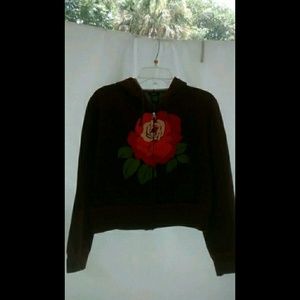 Brown rose hoodie