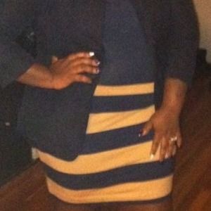 🚫🚫🚫🚫SOLD Strip navy blue and tan skirt