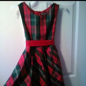 Red and Green plaid dress