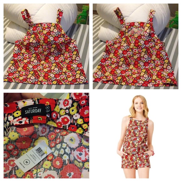 Kate Spade SATURDAY Apron Tank in Busy floral XTRA - Picture 1 of 2
