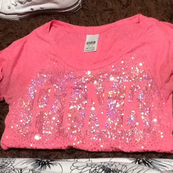 Victorias Secret PINK bling shirt with sequins