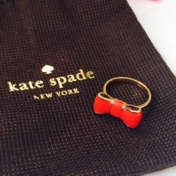 kate spade red bow tie ring