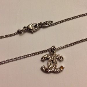 Authentic silver Chanel pendant necklace!