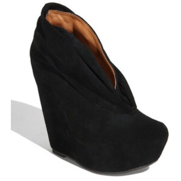 Black Suede Jeffery Campbell wedges