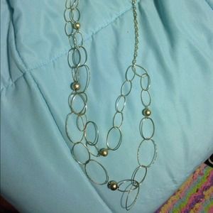 Gold hoop necklace