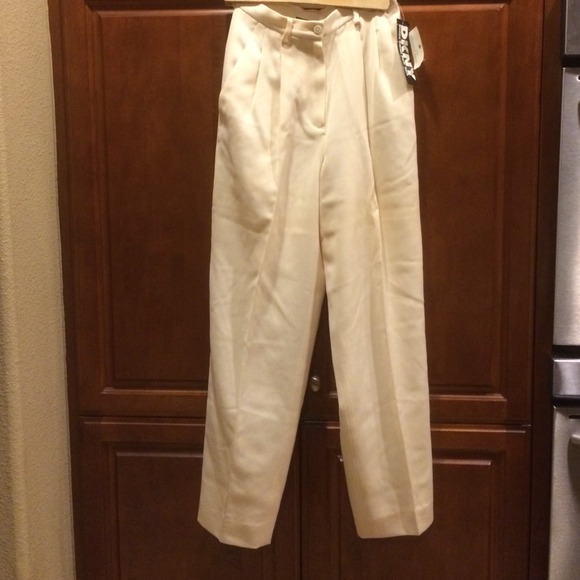 High waisted wool trouser pants