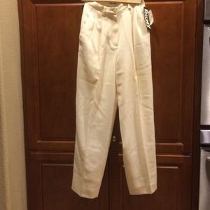 High waisted wool trouser pants