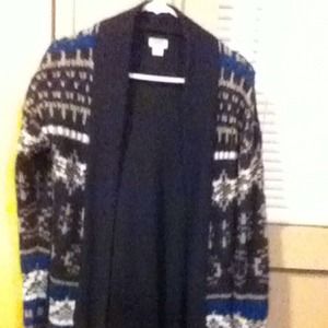 Blue winter cardigan