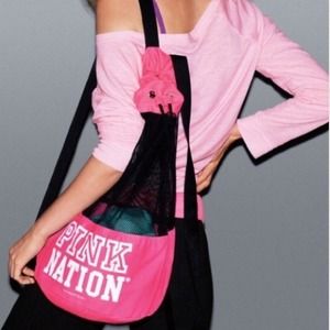 PINK Victoria Secret mesh backpack bag