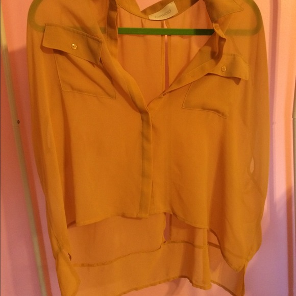 mustard yellow shirt