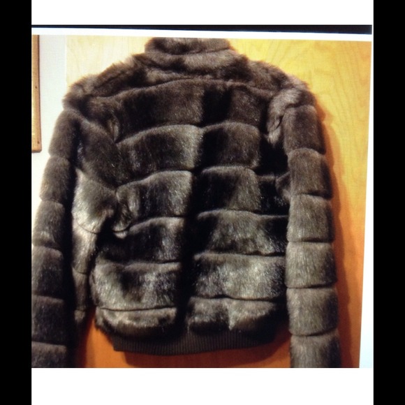 Grey Faux Fur Jacket - Picture 2 of 2