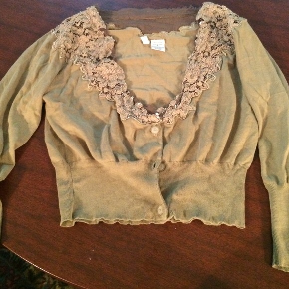 Cropped cardigan from Anthropologie