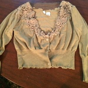 Cropped cardigan from Anthropologie