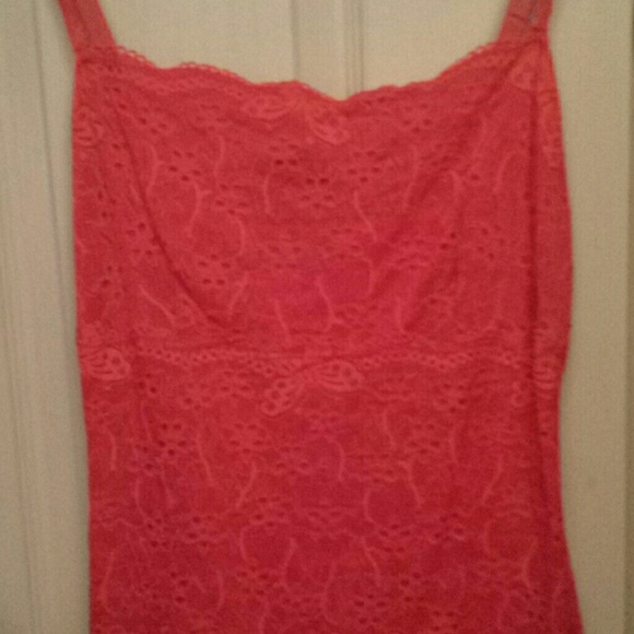 Butterfly lace peachsalmonorangepink strappy dress