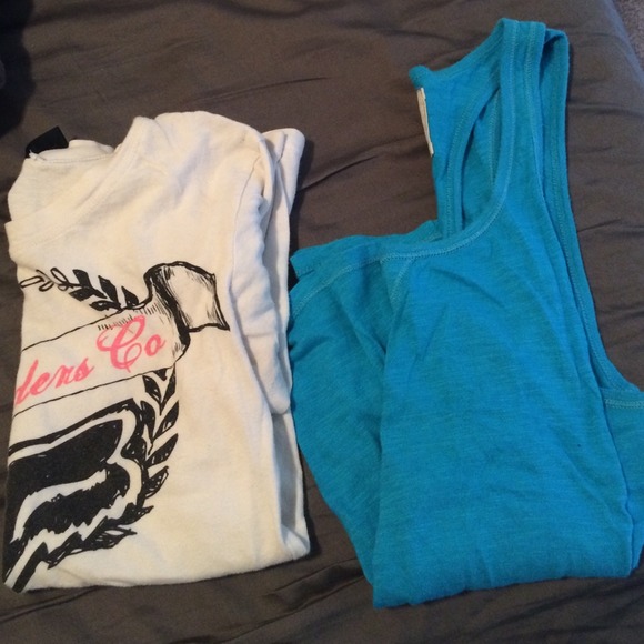 Fox tshirt& hollister shirt