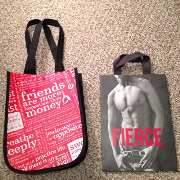 Lululemon and Abercrombie shopping bags