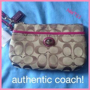 NWT! Authentic Coach Wristlet!