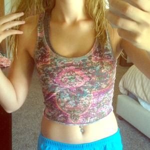 Hippy tribal crop tank