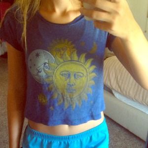 Sun and moon crop top