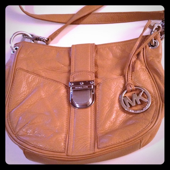Camel leather small MK bag
