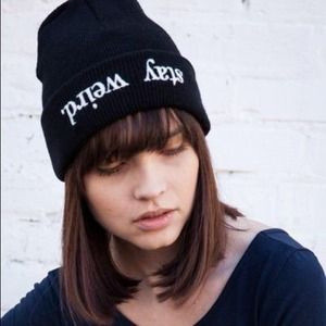 Brandy Melville Stay Weird Beanie