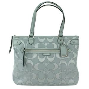 NWT Authentic Coach Gray Silver Emma Large Tote