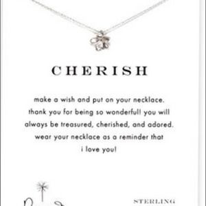 Dogeared Cherish Plumeria necklace