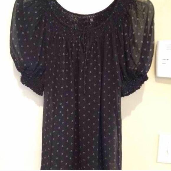 Theory Tops - Silk Theory Peasant Blouse