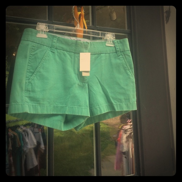 Sold! J Crew green chino shorts. Size 4! New!