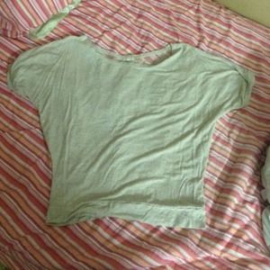 Tan shirt with lace