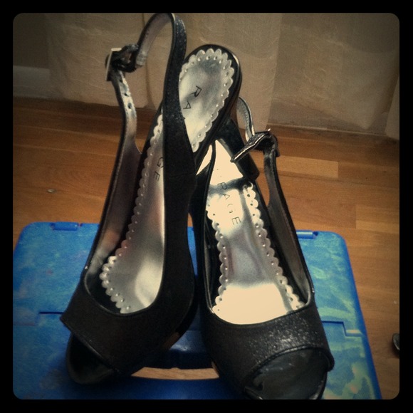 Black glittery sling-backs! ✨