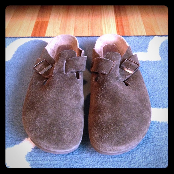 Authentic Brown Suede Birkenstock Clogs