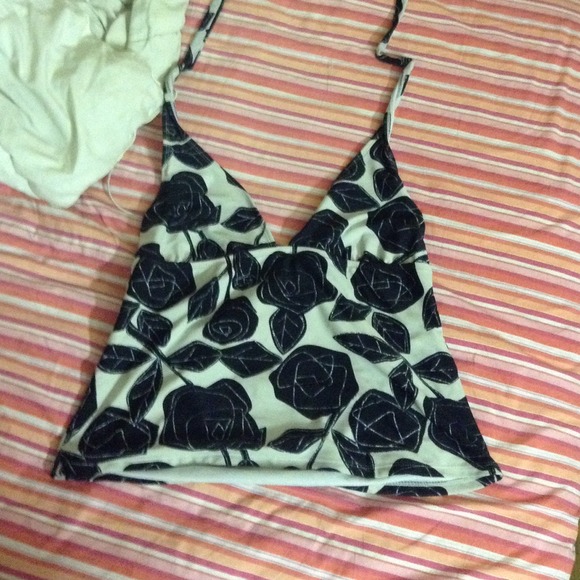 Black and white bathing suit top - Picture 1 of 1