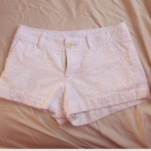 White eyelet lilly pulitzer shorts