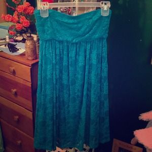 Lacey teal dress
