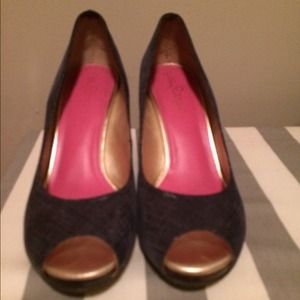 Navy blue Lilly Pulitzer wedges